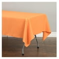 thumbnail image 2 of 5 Pack Orange Rectangular Tablecloths 60 x 102 Inches for 6 Feet Rectangle Banquet Tables with Half-Drop - Stain and Wrinkle Resistant Polyester Fabric Cloth Table Covers for Party, Wedding, 2 of 4