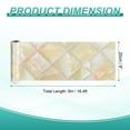 thumbnail image 2 of Uxcell Wood Grain Wallpaper Border 8" x 16.4ft Textured Frame Sticker, Yellow Diamond, 2 of 7