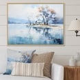 thumbnail image 2 of Designart "Oasis of Minimalism at Lakefront Cottage IV" Extra Large Landscapes Framed Wall Art - Coastal White Landscape Cottage Hallway Framed Wall Art Decor, 2 of 7