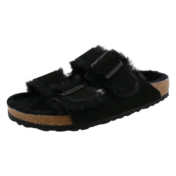Birkenstock Arizona Shearling Unisex Shoes Size 11, Color: Black
