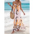 thumbnail image 6 of Michellecmm Women Summer Casual Long Dress Print Spaghetti Strap Sleeveless Cami Dress Loose Tie-Up Backless Holiday Dress, 6 of 7