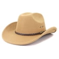 thumbnail image 3 of QSAWXQZ Men's Western Cowboy Hat Wide Brim Outdoor Hat Free Size, 3 of 5