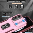 thumbnail image 4 of for Samsung Galaxy S23 FE Case with Slide Camera Cover & 2 x Screen Protector, S23 FE 5G Case Build in 360° Rotating Ring Kickstand, Military Grade Protective Case for Samsung S23 FE Case Pink+Red, 4 of 17