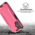 thumbnail image 5 of TJS for Boost Mobile Celero 5G 2024 (3rd Version) Phone Case, with Tempered Glass Screen Protector, Magnetic Support Dual Layer Shockproof Brushed Metallic Cover for Celero3 5G (Pink), 5 of 7