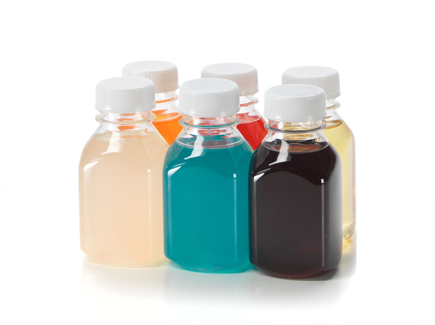 Juice Bottles – Set of 6 HDPE Plastic Juice Bottles with
