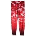 thumbnail image 7 of Domuza Valentines Day Pajamas for Men Heart Print Drawstring Stretch Waist Jogger Pjs Trousers Lightweight Loose Fit Lounge Sleep Pants Vermilion 3XL, 7 of 7