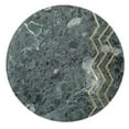 thumbnail image 6 of DecMode 16" x 20" Green Marble Accent Table with Gold Metal Tripod Legs and Zig-Zag Detail, 1-Piece, 6 of 12