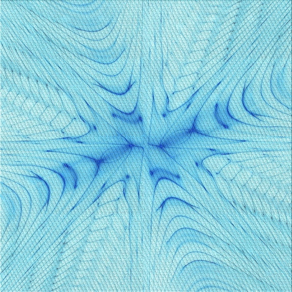 Ahgly Company Machine Washable Indoor Square Transitional Tron Blue Area Rugs, 8' Square