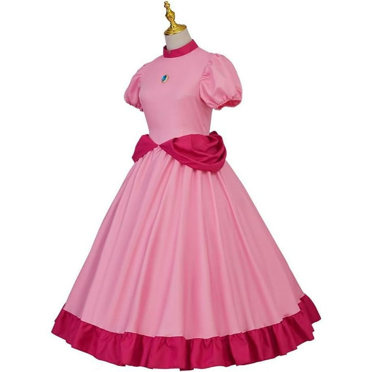 Princess Peach Inspired Pink Dress Set for Adult Women Fun Halloween or Theme Party - Walmart.com Princess Peach Inspired Pink Dress Set for Adult Women Fun Halloween or Theme Party - Walmart.com