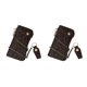 thumbnail image 3 of Qarigey Cartera de cuero con cadena de bloqueo, carteras antirrobo, ranura para múltiples tarjetas, tarjetero de identificación, monedero Type2 NO2, 3 of 6
