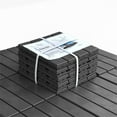 thumbnail image 2 of YYAo Patio Interlocking Deck Tiles, 12"x12" Square Composite Decking Tiles, Four Slat Plastic Outdoor Flooring Tile All Weather for Balcony Porch Backyard, (Dark Grey, Pack of 27), 2 of 6
