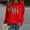 Red, variant on ZKCCNUK Women's 2025 Autumn Winter Casual Crewneck Feather Sweatshirt Long Sleeve Loose Pullover Tops