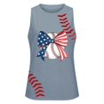 thumbnail image 4 of Bovemsi Baseball Shirt Women Baseball Mom Tank Tops Graphic Tee Cute Workout T Shirts Casual Summer Sleeveless Vest, Gray Women's Summer Tank Tops, XL, 4 of 4