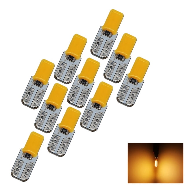 Yimiti 10Pcs For T10 24V Led Bulbs - License Plate Signal Side Interior Lighting-Yellow