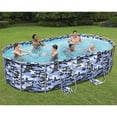 thumbnail image 3 of Bestway: Steel Pro Max - Oval Swimming Pool Set - 14' x 8'2" x 39.5, Blue Camo - Above Ground, Tritech Construction, Filter Pump, Ladder, 1,915 Gal., 3 of 8