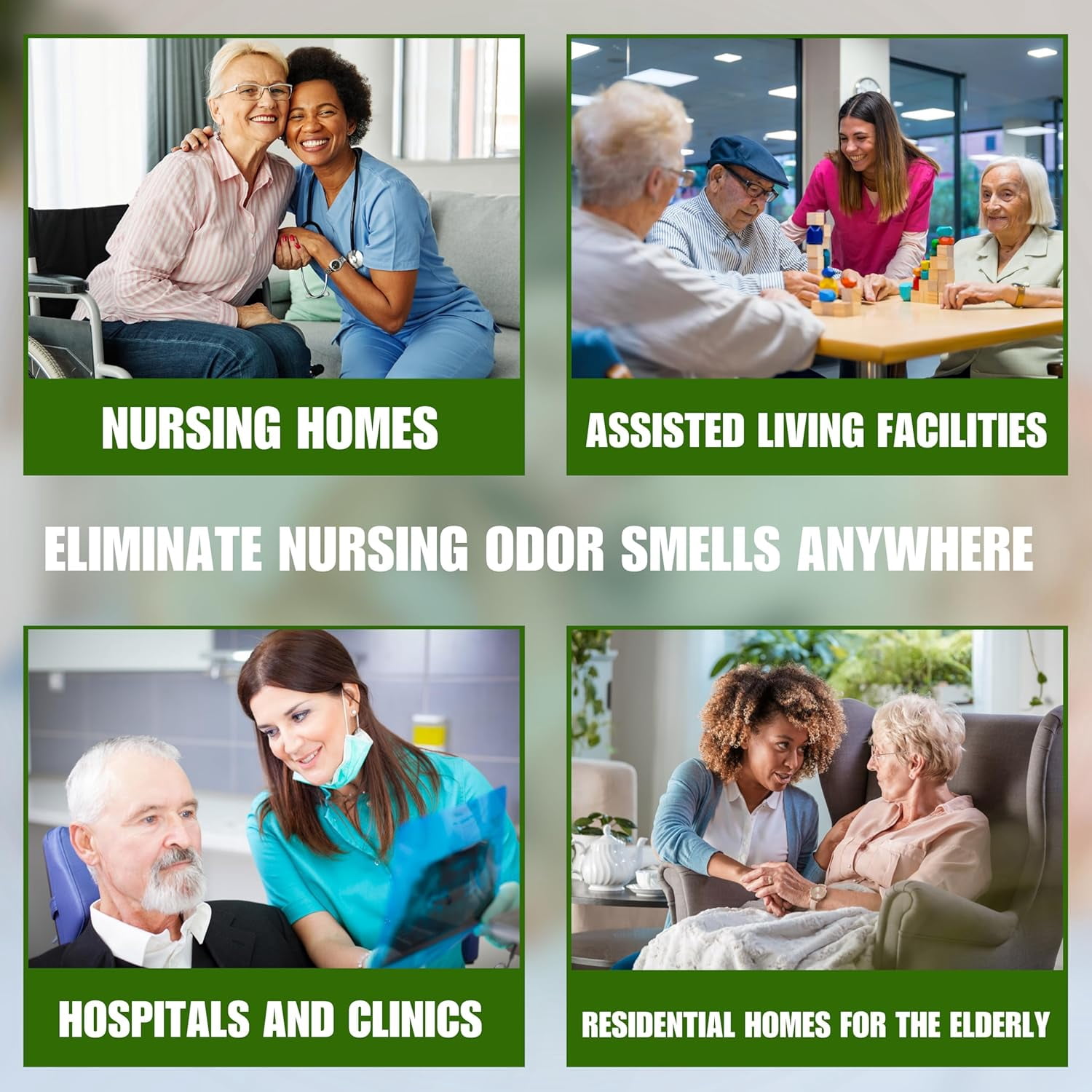 SMELLEZE Natural Nursing Home Smell Remover: 50 lb. Granules Remove Elderly Odor