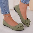 thumbnail image 5 of Women's Chic Bow Flat Pumps Pointed Toe Ballet Flats Office Work Business Casual Dress Shoes Comfy No Heel, 43, 5 of 5