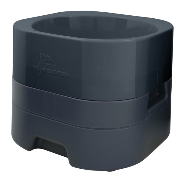 PetWeighter Bowl Large & Heavy Dog Food Bowl Elevated Dog & Cat