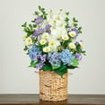 thumbnail image 3 of Nearly Natural Mixed Flower and Hydrangea Artificial Arrangement in Weave Basket - 31" - Multicolor, 3 of 7