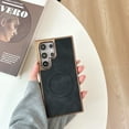 thumbnail image 2 of Magnetic Case for Samsung Galaxy S25 Case PU Leather Thin Slim Case Soft Bumper Anti-Fingerprint Shockproof Protective Phone Cover Compatible with Magsafe, Plain Anti-Scratch Retro Style,Black, 2 of 11