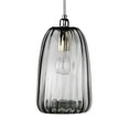 thumbnail image 1 of Benzara BM241133 Pendant Light with Glass Body & Ribbed Details, Gray, 1 of 5