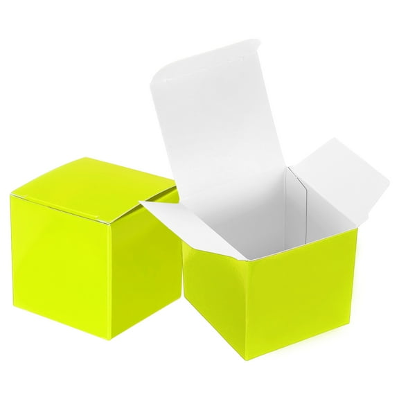 Uxcell 20 Pack Gift Boxes, 2" Square Cardboard Craft Box with Lids, Favor Treat Candy Container for Gift Wrapping, Wedding, Holiday, Birthday, Graduation, Party Supplies, Yellow