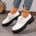 thumbnail image 5 of ZunFeo Womens White Platform Sneakers Chunky Lace Up Comfort Casual Shoes 1.5 Inch Rounded Toe Water-Resistant (Sizes US 5.5-9),Size 6, 5 of 9