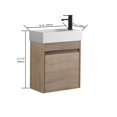 thumbnail image 6 of Holaki 18" Floating Bathroom Vanity With Sink For Small Powder Room, Modern Bathroom Sink Vanity With Soft Close Door, Brown, 6 of 7