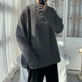 thumbnail image 3 of Camisetas para hombre, camisetas de rayas, sudaderas verdes, ropa para hombre, cuello alto medio, moda Harajuku a granel, Y2k, talla XL, ajuste regular, algodón A, 3 of 5