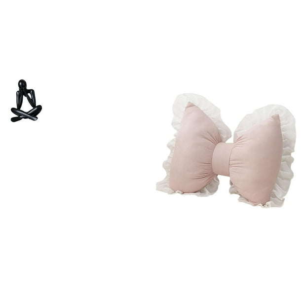 Figura de escritorio,Escultura abstracta de pensador para decoración de oficina y hogar.,Cojín con lazo bonito,Almohada con forma de lazo,bonito cojín decorativo con lazo,Funda de almohada