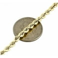 thumbnail image 4 of 10K Yellow Gold Mens or Ladies Hollow Rope Chain Necklace 4mm 30" Inches, 4 of 5