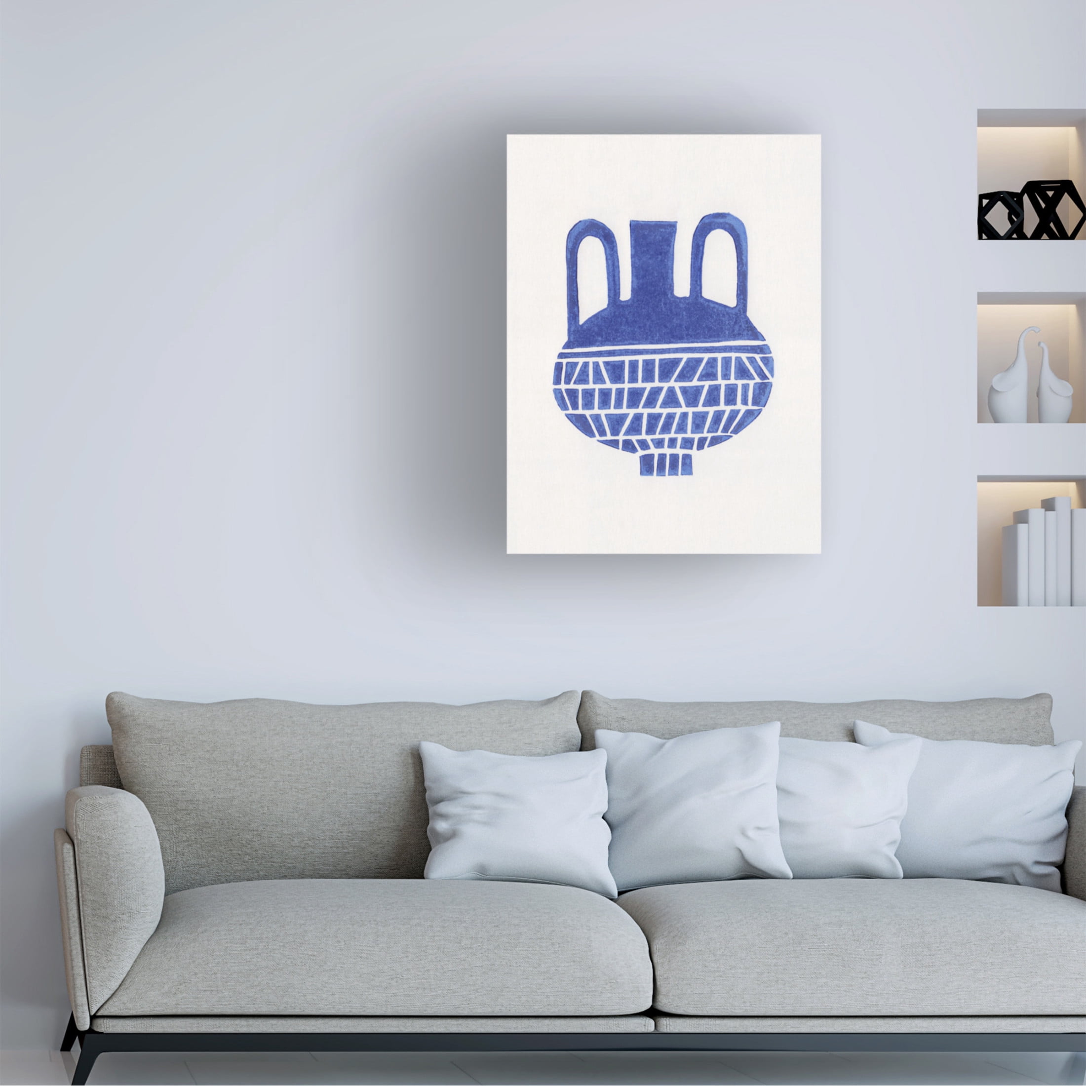 Trademark Fine Art Alisa Galitsyna  Linocut Vase 6 Canvas Wall Art