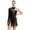 Black, variant on Xnihocha Figure Ice Skating Dress for Women Latin Dance Performance Rumba Tango Ballroom Dancing Ivory S