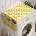 thumbnail image 1 of Autumn Washing Machine Organizer, Pastel Simple Berries Leaves and Acorns Pattern Fall Season Print, Anti-slip Fabric Top Cover for Washer and Dryer, Cream Apricot and Lime Green, by Ambesonne, 1 of 1