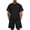 Black*, variant on RUTAYY Men's Outfits Summer Round Neck Short Sleeve Shirt and Shorts Casual Comfortable Breathable 2 Piece Daily Wear Travel Elegant Clothing Sets