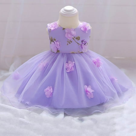 

URMAGIC 9M-3T Baby Girls 3D Flower Lace Tutu Princess Dress Wedding Ball Gown Dress Birthday Dresses