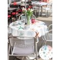 thumbnail image 5 of Outdoor Tablecloth with Umbrella Hole for Patio/Picnic/Party/Camping, Colorful Starfish Coastal Waterproof Table Cloth Round Cover Washable, Summer Coral Nautical (Dia 60"), 5 of 8