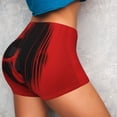 thumbnail image 4 of Lsque Minimalist Skull Red Pattern High Waisted Biker Shorts for Women-Tummy Control Fitness Athletic Workout Running Yoga Gym Shorts,Moisture-Wicking-XX-Large, 4 of 9