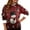 Wine, variant on Women's Fashion Casual Long Sleeve Christmas Snowman Print Hooded Fleece Lined Sweatshirt for Cozy Winter and Casual Wear