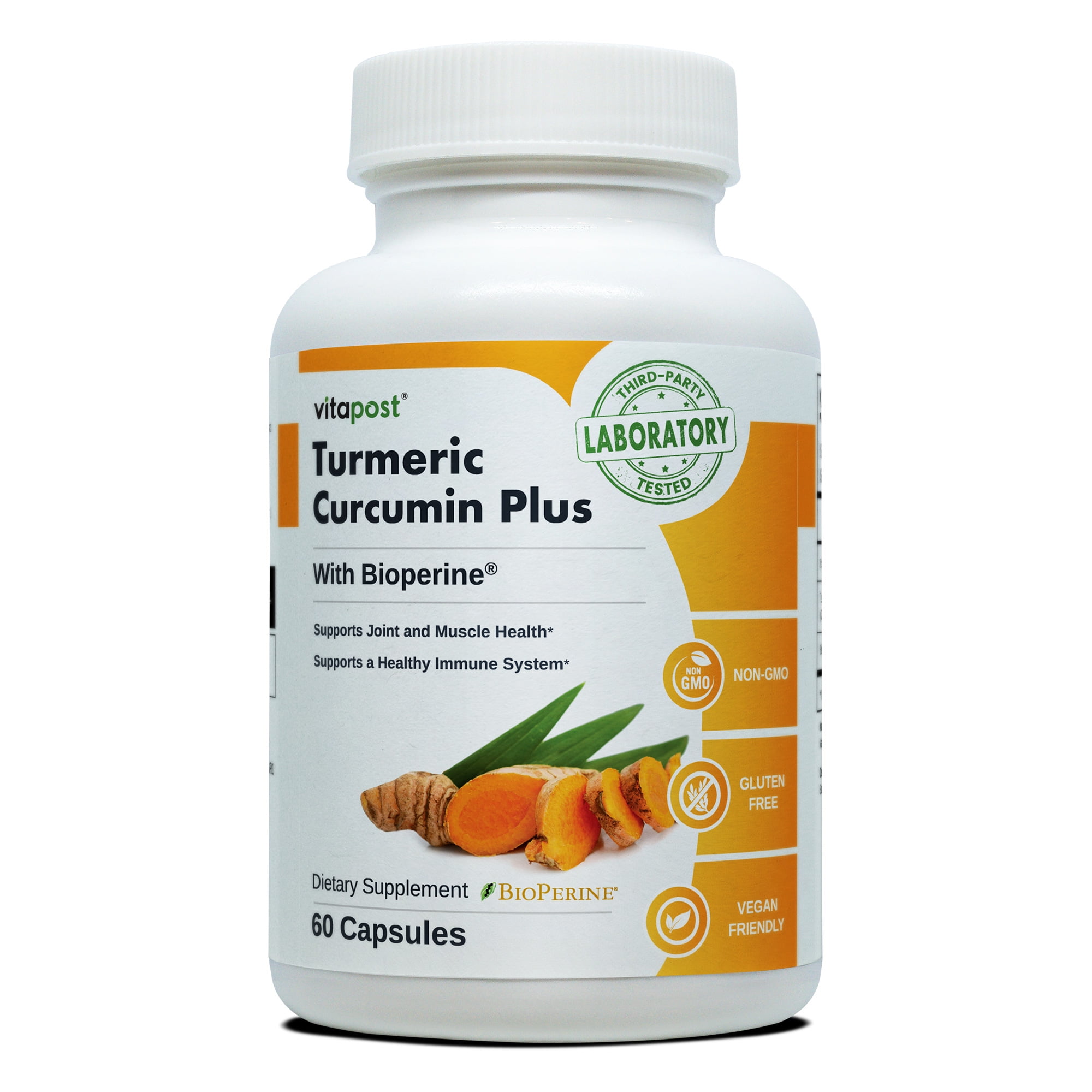 VitaPost Turmeric Curcumin Plus Supplement for Joint, Muscle, Immune