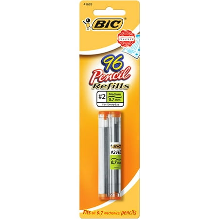 BIC Lead Refills, 0.7mm, Black, 96-Pack