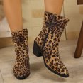 thumbnail image 6 of Suede Look Boots,Mid Calf Boots for Women - Tall Fashion Boots with Suede-Look Upper, Pointed Toe and Side Zipper Mid Shaft Boots, Chunky Block Heel Dress Boots, Casual Footwear for Fall Winter, 6 of 6