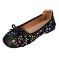thumbnail image 5 of HEWUQI Women's Mary Jane Flats Foldable Shining Glitter Ballet Shoes Wide Toe Box Comfortable Slip on Footwear for Casual Travel Barefoot Black Size 8, 5 of 5