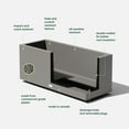 thumbnail image 3 of Veradek Block Series Long Box Large 38" Plastic Planter - Gray, 3 of 13