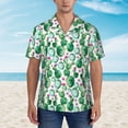 thumbnail image 4 of Fotbe Cactus Plants Hawaiian Shirt for Men Unisex Summer Beach Casual Short Sleeve Cotton Linen Button Down Shirts-Small, 4 of 9