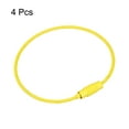 thumbnail image 3 of Uxcell Cable Key Rings 160mm Wire Keychain Twist Loops Yellow 4 Pack, 3 of 6