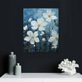 thumbnail image 4 of COMIO Large White Flower Canvas Paintings Wall Art, Textured  Hand-Painted Oil Painting on Canvas for Bedroom Living Room Home Decoration, 4 of 4