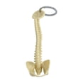 thumbnail image 1 of Llavero con forma de columna vertebral humana en miniatura, modelo de columna vertebral humana de PVC, llavero con colgante para billetera. Amarillo claro, 1 of 8