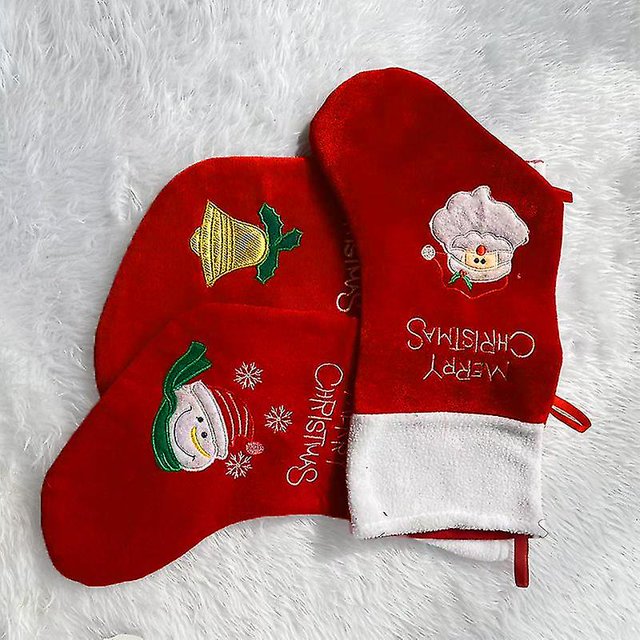 Juego de medias navideñas, medias navideñas de 3 piezas con adornos colgantes de árbol de Navidad en 3D