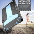 thumbnail image 3 of for Lenovo Tab M10 FHD Plus 10.3" 2020 Case with Pencil Holder & Kickstand, Shockproof Drop Proof Kids Friendly Rugged Full Body Protective Cover for Lenovo Tab M10 FHD Plus 10.3" 2020, Black+Blue, 3 of 4